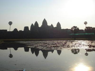 Temple d Angkor au petit matin
