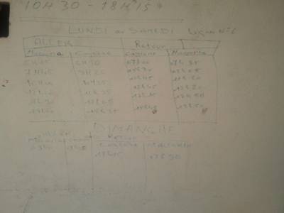 Les horaires du bus Cayenne-Macouria
