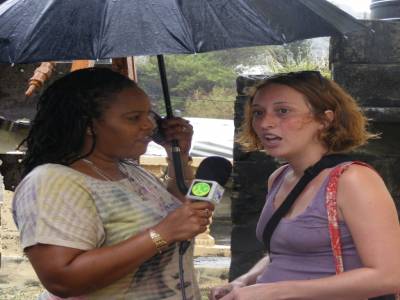 ITW pour la télé de St Vincent