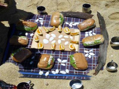 Déjeuner royal sur la plage