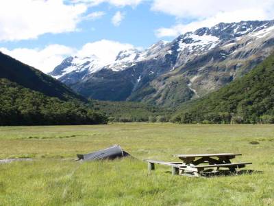 Routeburn Track: Routeburn Flat camps