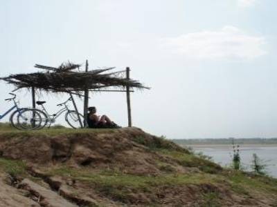 Picnic sur les bords du Mekong