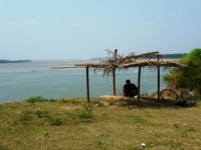 Picnic sur les bords du Mekong
