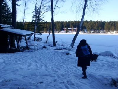 Traverse du lac gelé 
