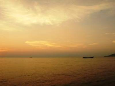 Coucher de soleil sur l'ile aux lapins