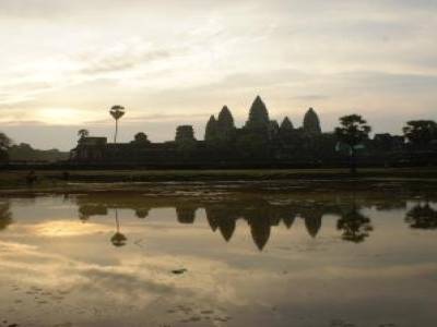 Angkor, le fameux temple d'angkor wat, présent sur le drapeau cambodgien