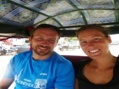Dans une tuktuk
