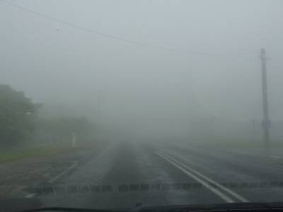 Comme si de la pluie c'était pas assé, maintenant le brouillard.