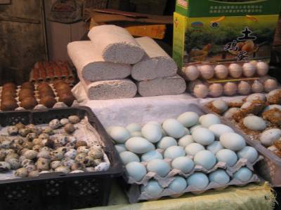 Marche chinois. Plein d oeufs bizarres