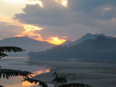 couche de soleil sur le Mekong 2