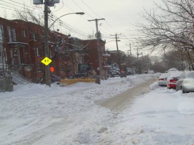 le déneigement de notre rue