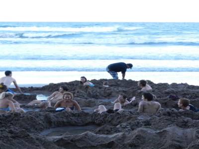 Hotsprings on the beach