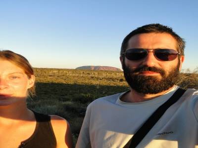 Van et Titi à l'Uluru, premier soir