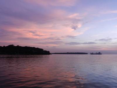 Coucher de soleil à Port Villa