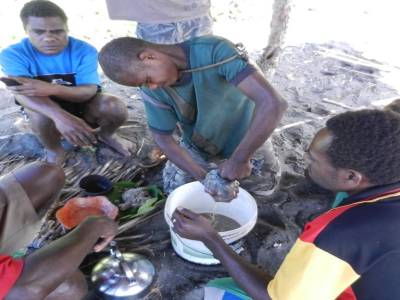 La préparation du Kava !