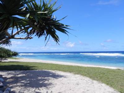 The white sandy beach