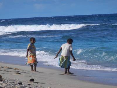 White sandy beach