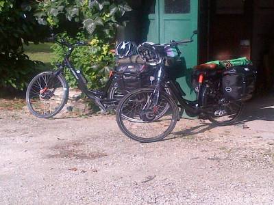 Nos vélos, prêts pour le départ