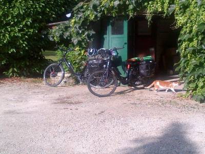 Nos vélos, prêts pour le départ