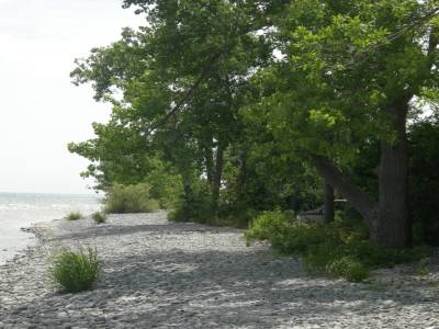 On ne voit pas l'autre rive, le lac est immense et sert de frontiere avec les voisins US