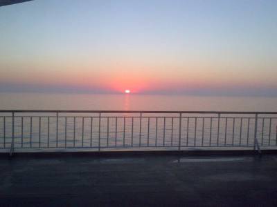 Levé du soleil vu du bateau