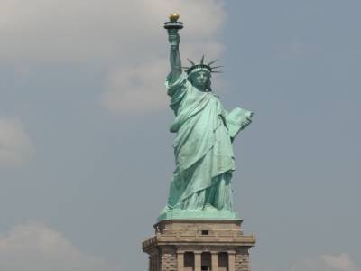La statue de la Libertée depuis le  bateau