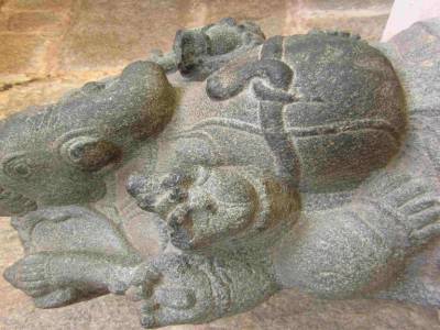 Ganesh un dieu Indien avec une tête d'éléphant
