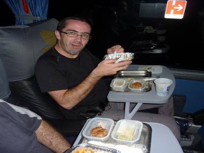 Repas dans le bus
