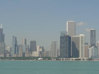 Vue depuis le Lac Michigan