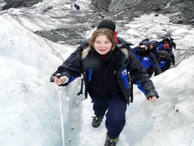 L'ascension du glacier, crampons aux pieds