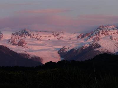 Coucher de soleil sur Fox Glacier
