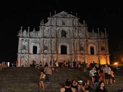 Facade de l'eglise Sao Paulo a Macau