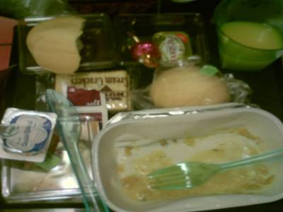 plateau repas dans l'avion