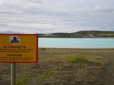 Baignade interdite... L'eau est un peu trop chaude!