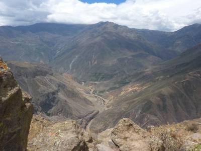 vue sur la descente vers llahuar