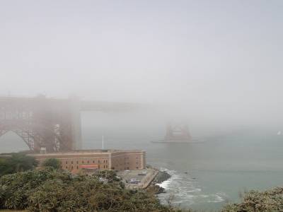 Le fameux Golden Gate...dans le brouillard