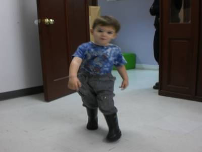 ma 1ere foi avec des bottes ! pas facile...