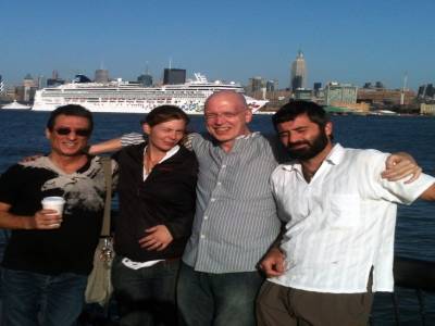 Joe, Van, Glenn et Titi par une belle journee d'automne sur le Waterfront d' Hoboken