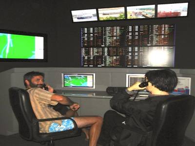 Salle des commandes et le capitaine
