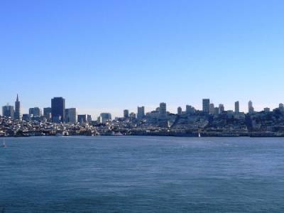 La ville de San Francisco à 2 km d'Alcatraz
