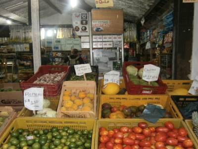 Un étal de marché
