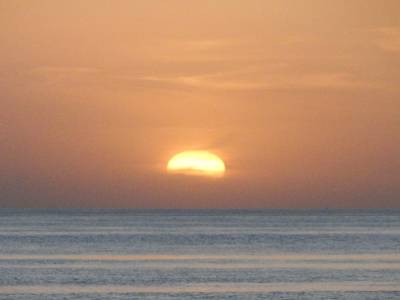 Coucher de soleil sur le fleuve