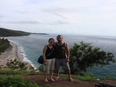 Devant une autre magnifique plage de Lombok