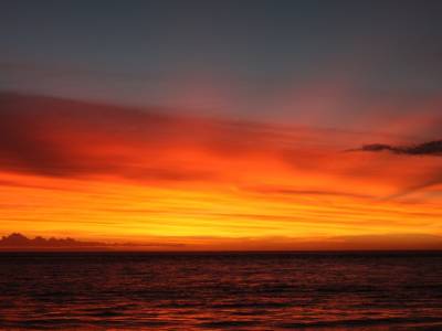 Coucher de soleil à Coco beach