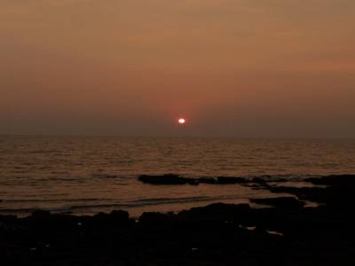 Couche de soleil sur Anjuna