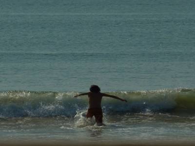 Fred en plein plongeon