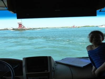 En route vers Goose Island, une traverse de 5 minutes en ferry