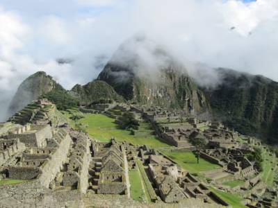Première vue du Machu Picchu