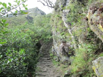 Début de la montée de la ''Montagna Machu Picchu''