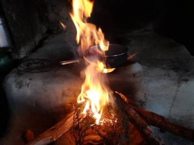 ptit dej au feu de bois